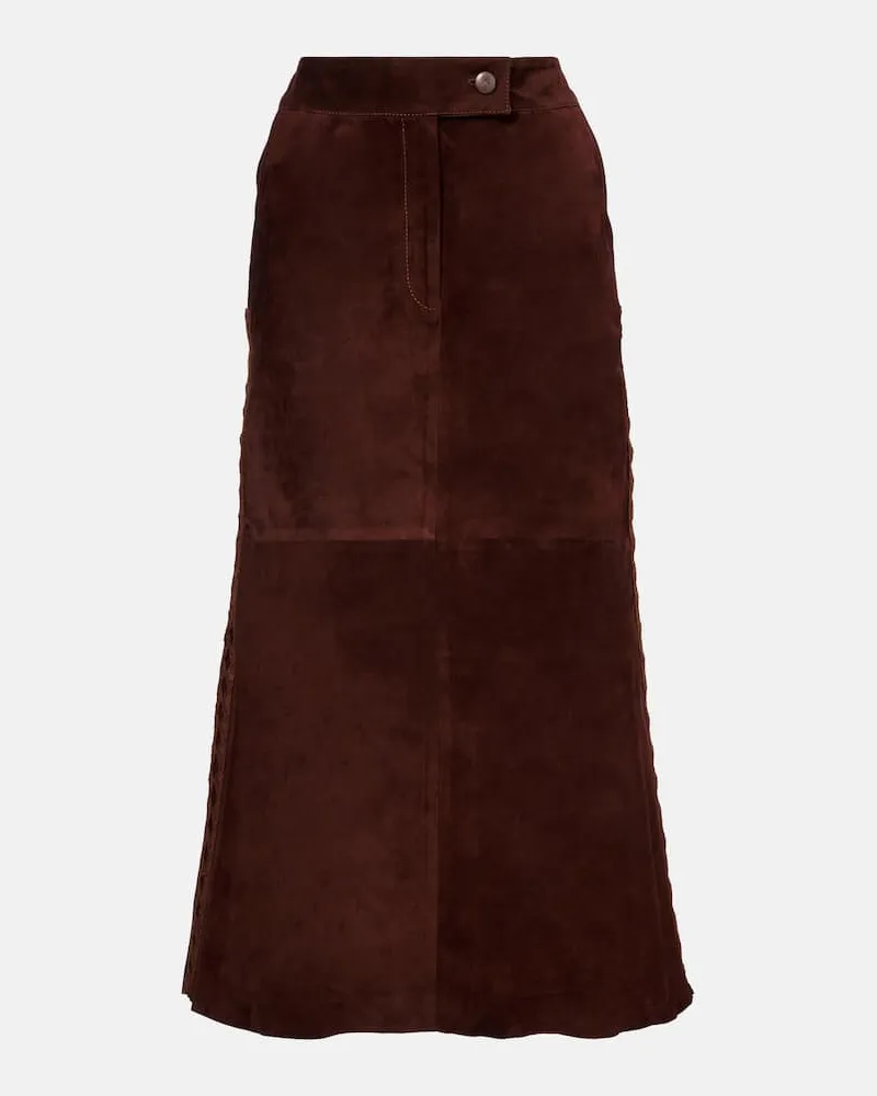 Johanna Ortiz Midirock aus Veloursleder Braun