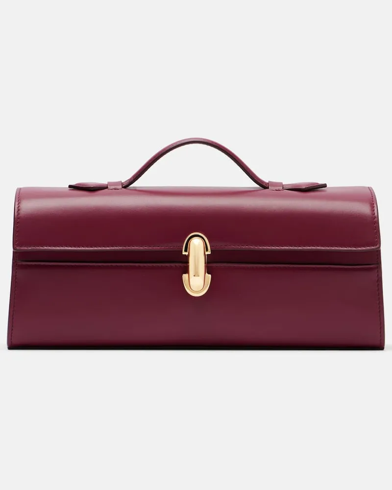 SAVETTE Henkeltasche Symmetry Slim aus Leder Burgund