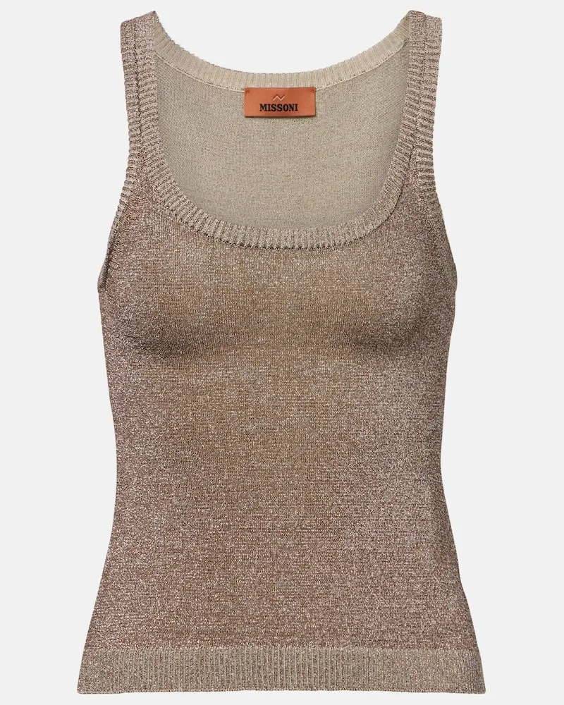 Missoni Top aus Lamé Gold