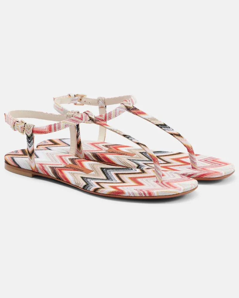 Missoni Sandalen Edith aus Häkelstrick Pink