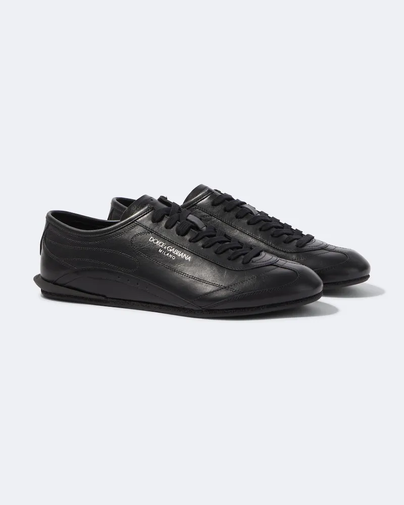 Dolce & Gabbana Sneakers aus Leder Schwarz