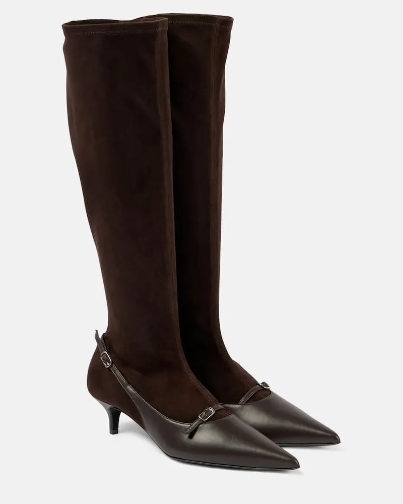 Magda Butrym Slingback-Pumps aus Leder Braun