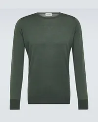 John Smedley Pullover Marcus aus Wolle Gruen