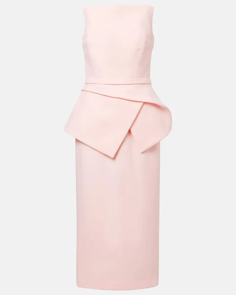 Safiyaa Midikleid aus Crêpe Pink