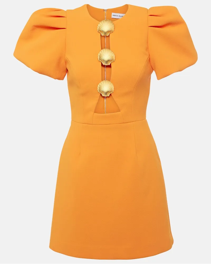 Rebecca Vallance Verziertes Minikleid Sirene Orange