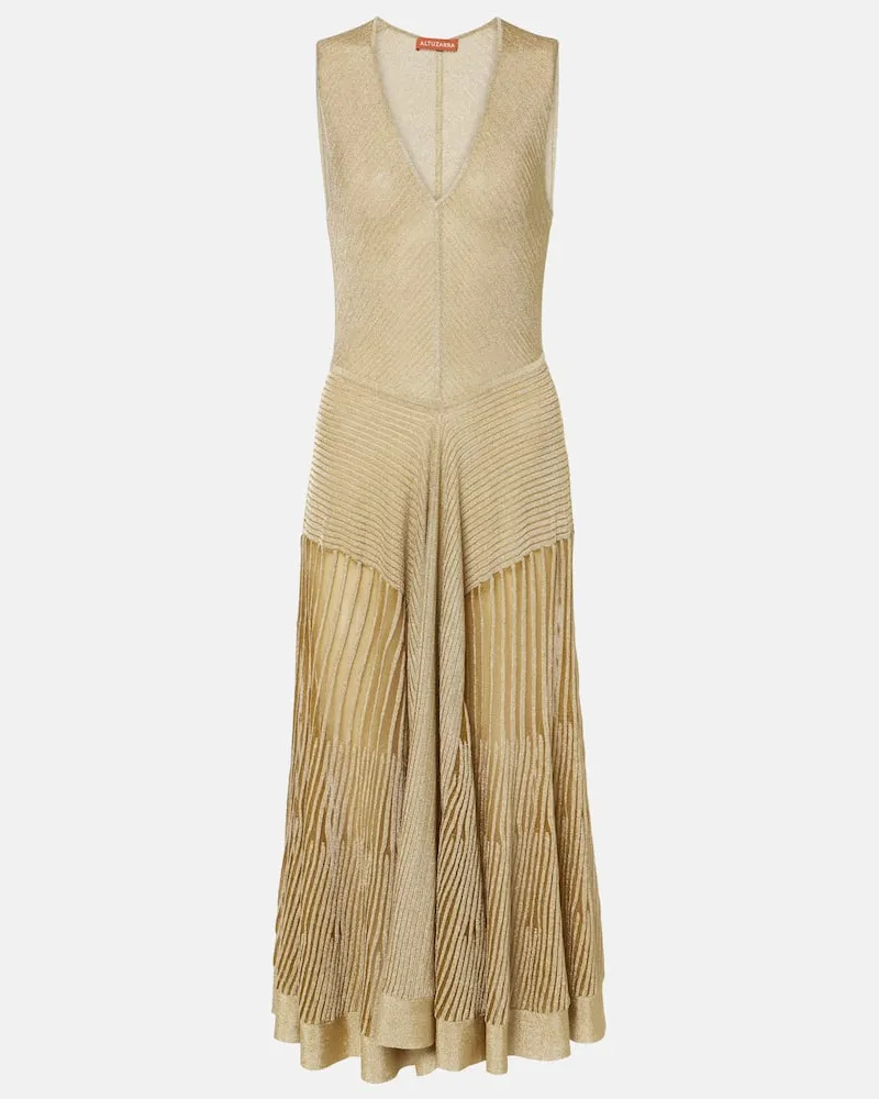 Altuzarra Midikleid Anastasia aus Strick Gold