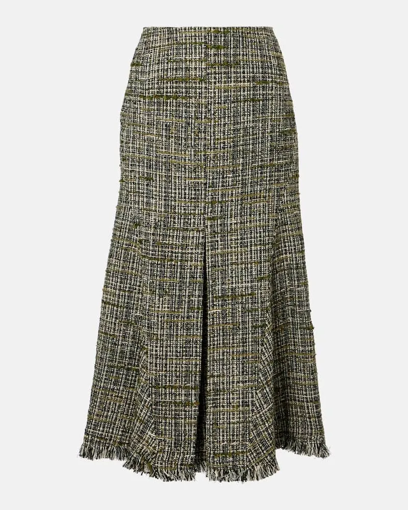 Erdem Midirock aus Tweed Grün