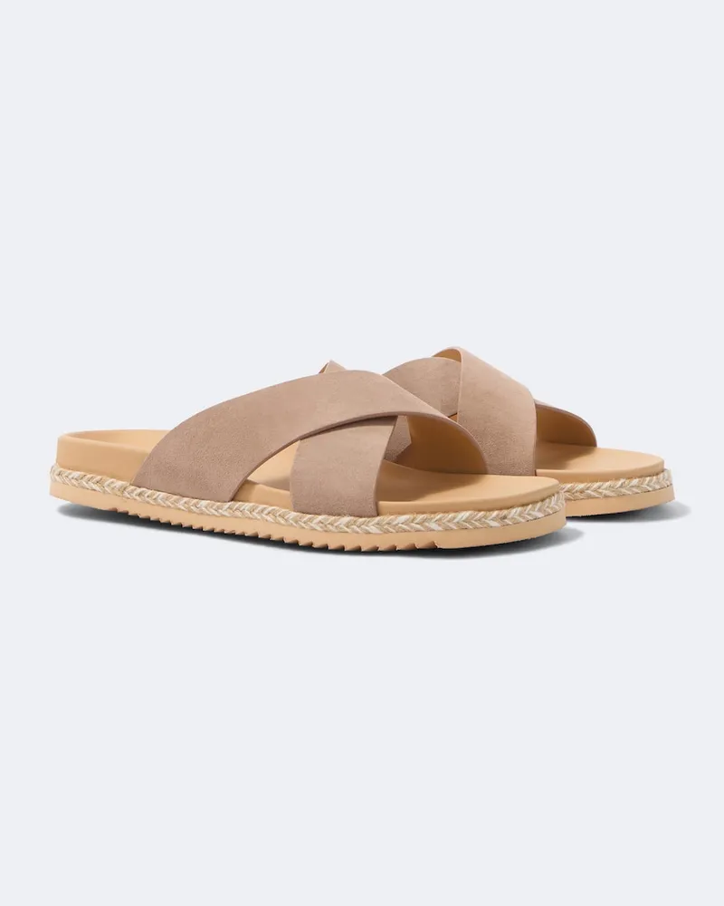 Frescobol Carioca Sandalen Breno aus Veloursleder Braun