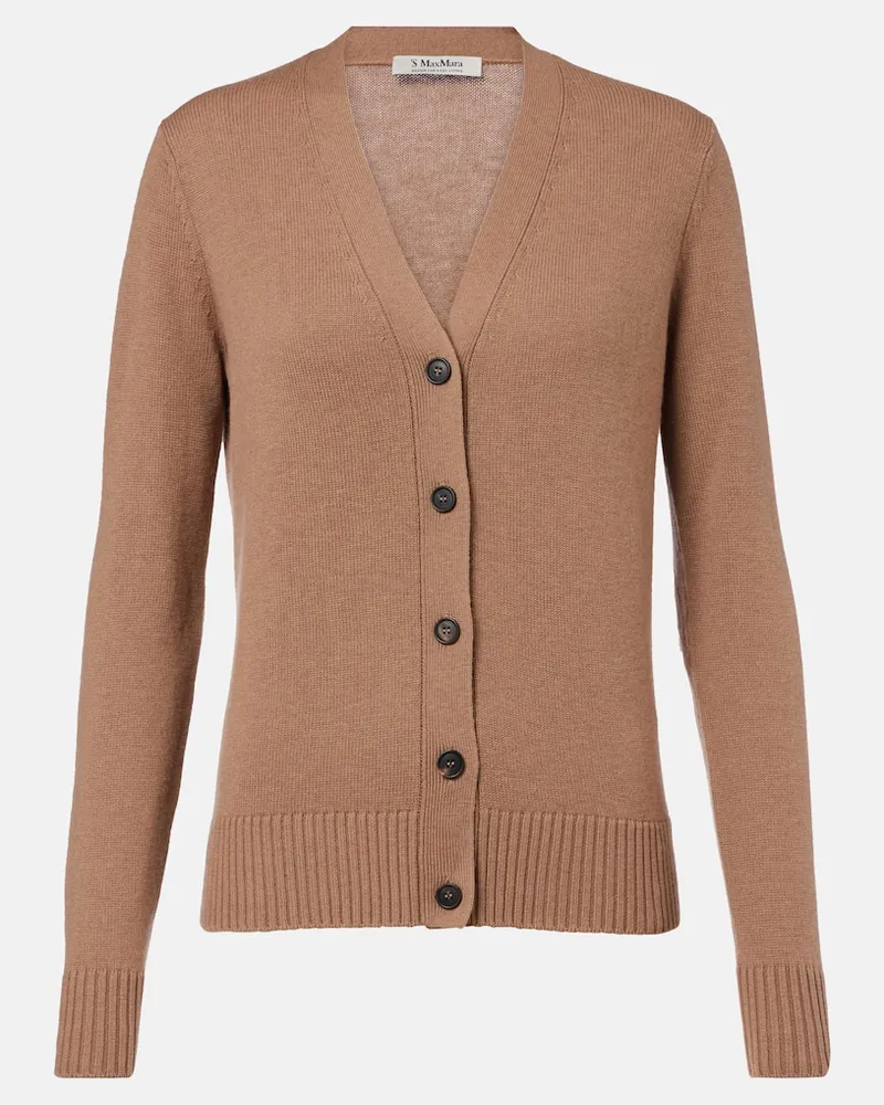 Max Mara Cardigan Apollo aus Wolle Braun