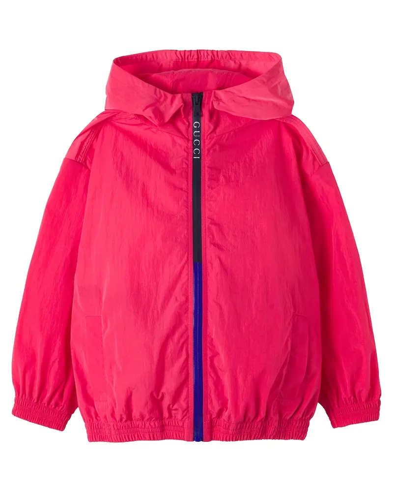 Gucci Oversize-Hoodie mit Reißverschluss Rosa