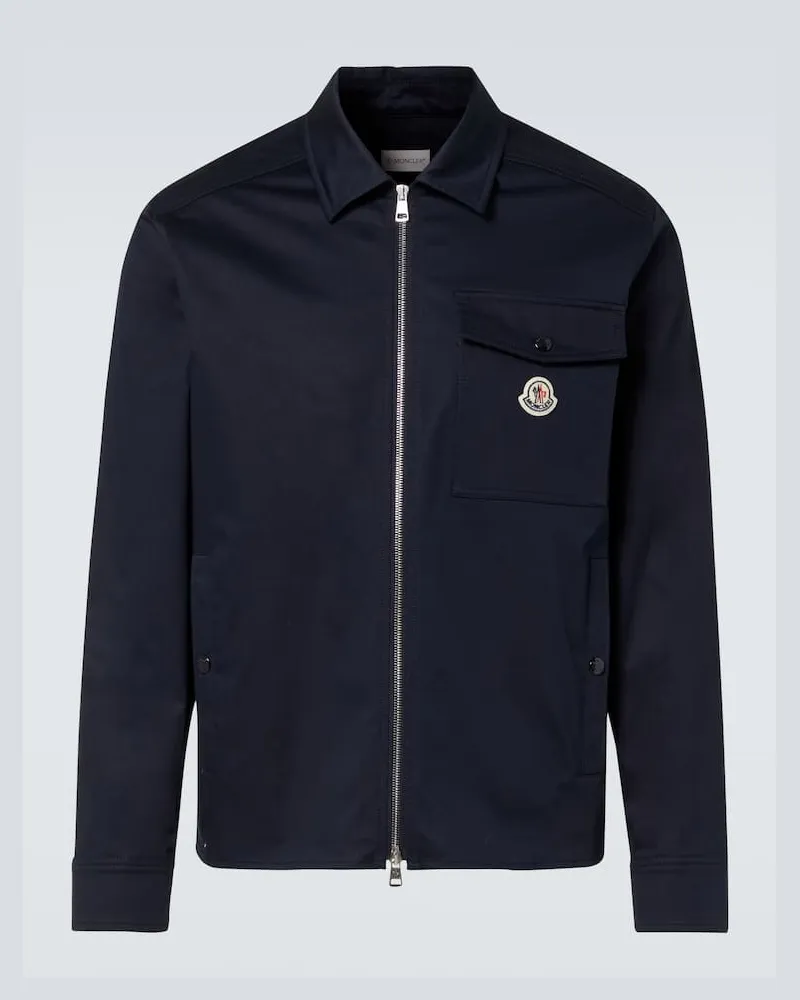 Moncler Jacke aus Gabardine Blau