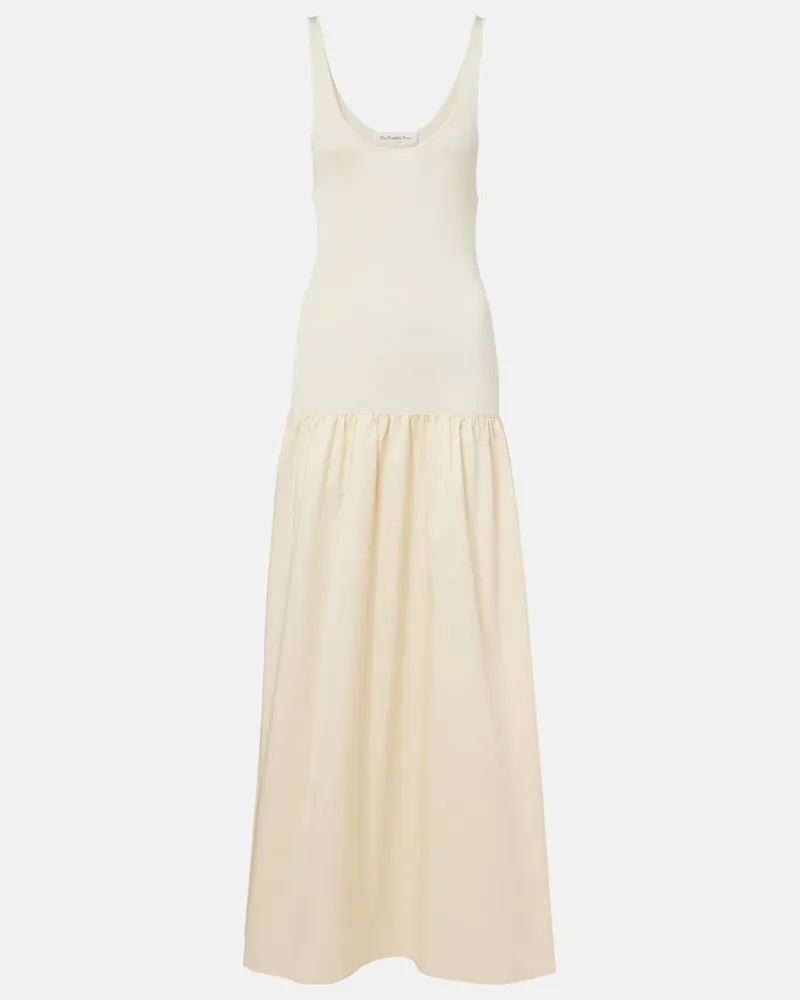 FRANKIE Shop Maxikleid Ilya aus Strick Weiß