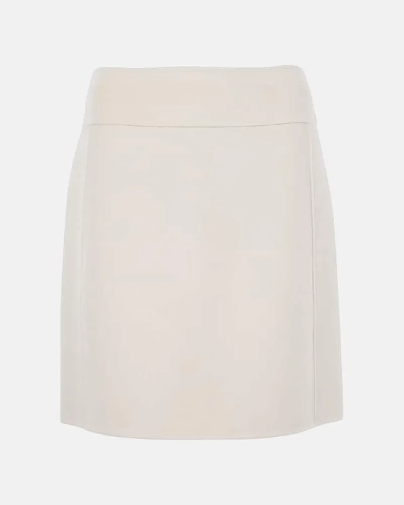Max Mara Minirock aus Wolle Weiß