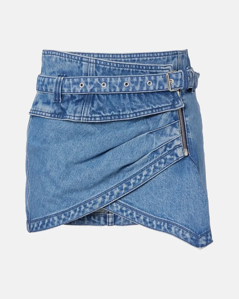 Isabel Marant Minirock Siyen aus Baumwoll-Denim Blau