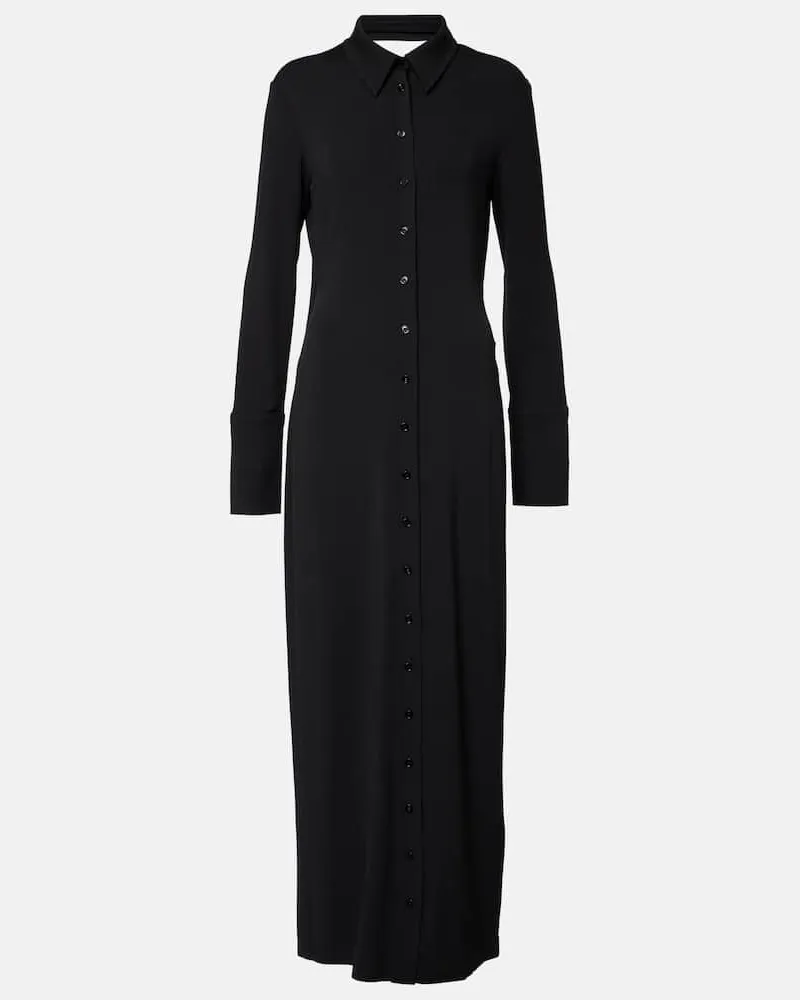 SPORTMAX Hemdblusenkleid aus Crêpe Schwarz