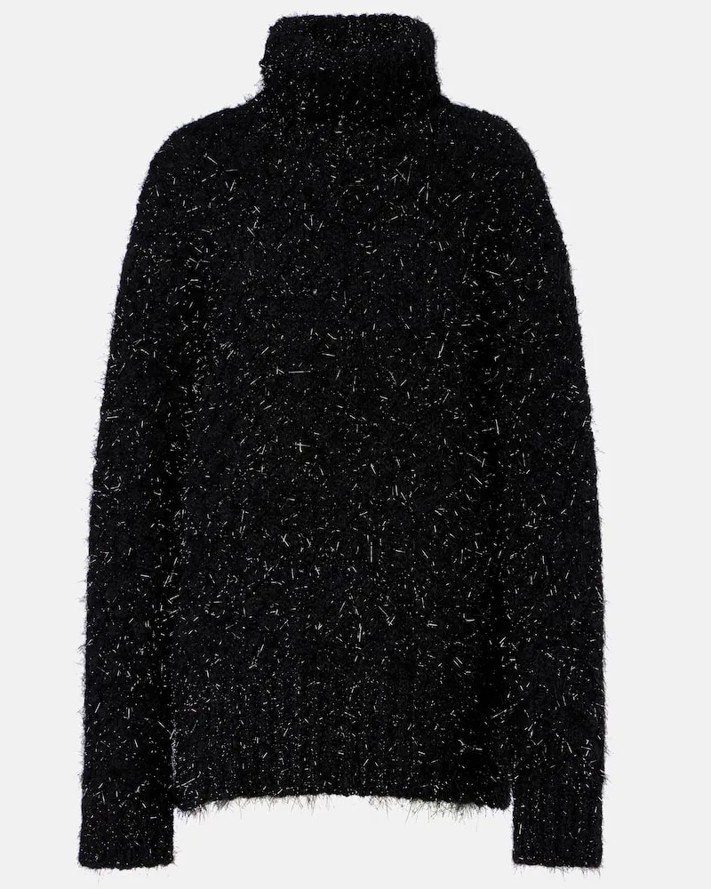 Dries van Noten Rollkragenpullover aus einem Wollgemisch Schwarz