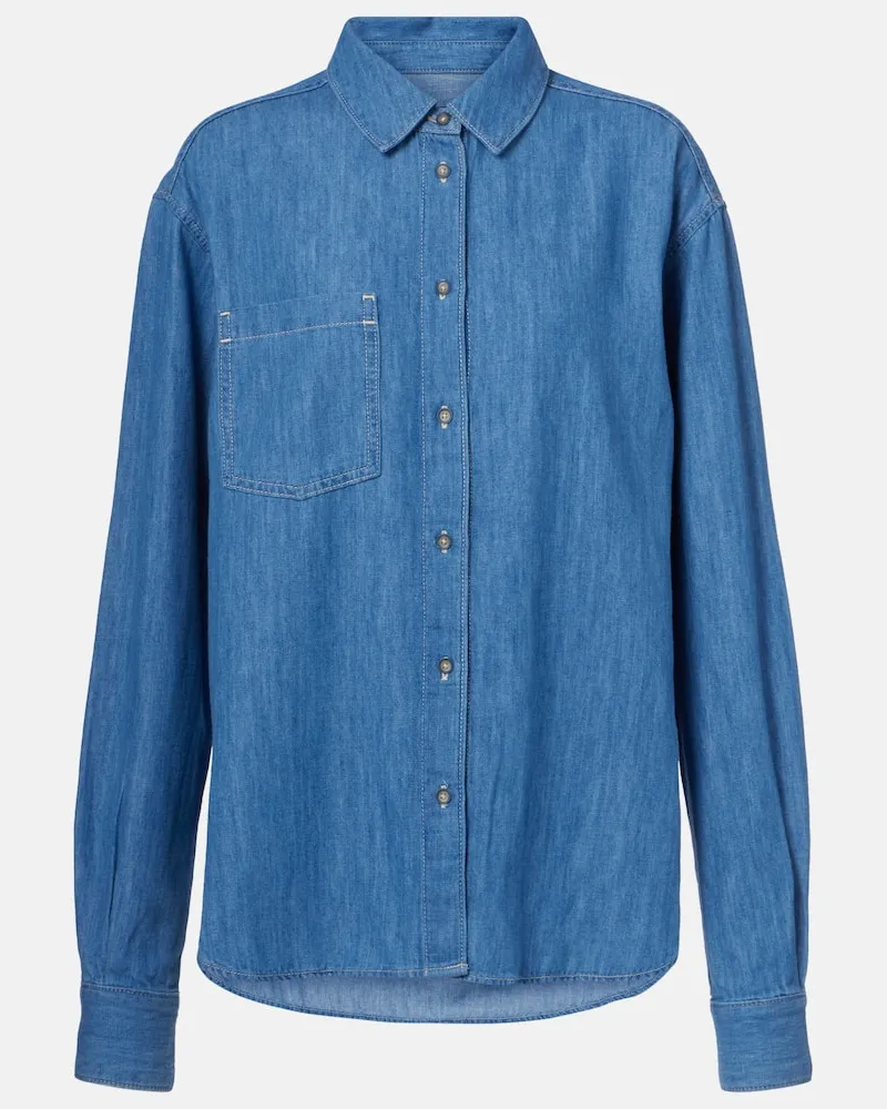 7 for all mankind Jeanshemd Easy Blau
