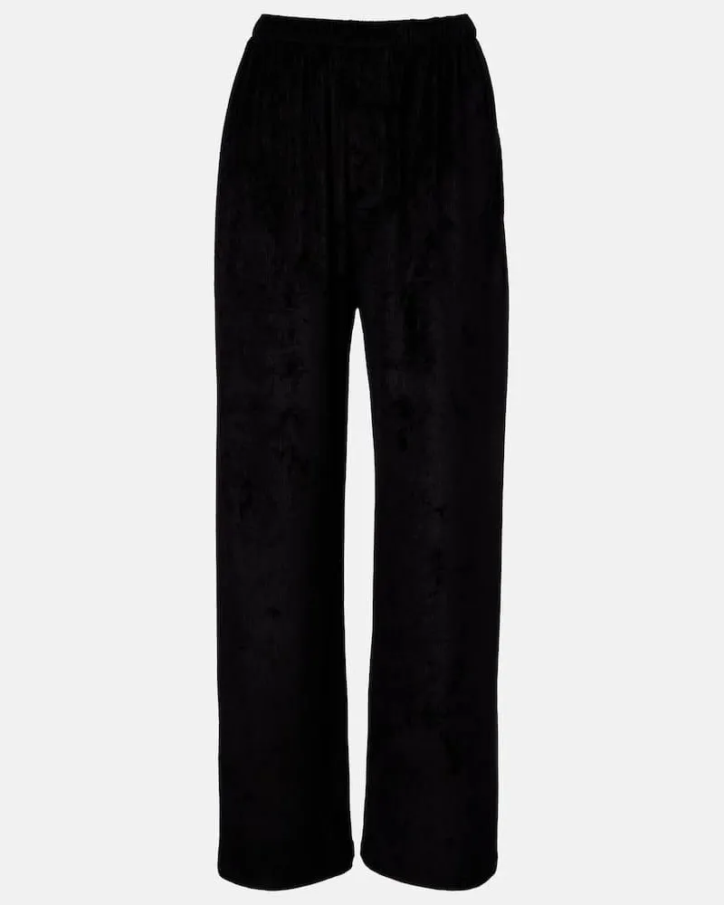 Balenciaga Weite High-Rise-Hose Schwarz