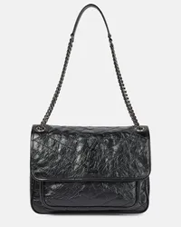 Saint Laurent Schultertasche Niki Medium aus Leder Schwarz