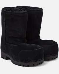 Balenciaga Stiefel Alaska Low aus Veloursleder Schwarz