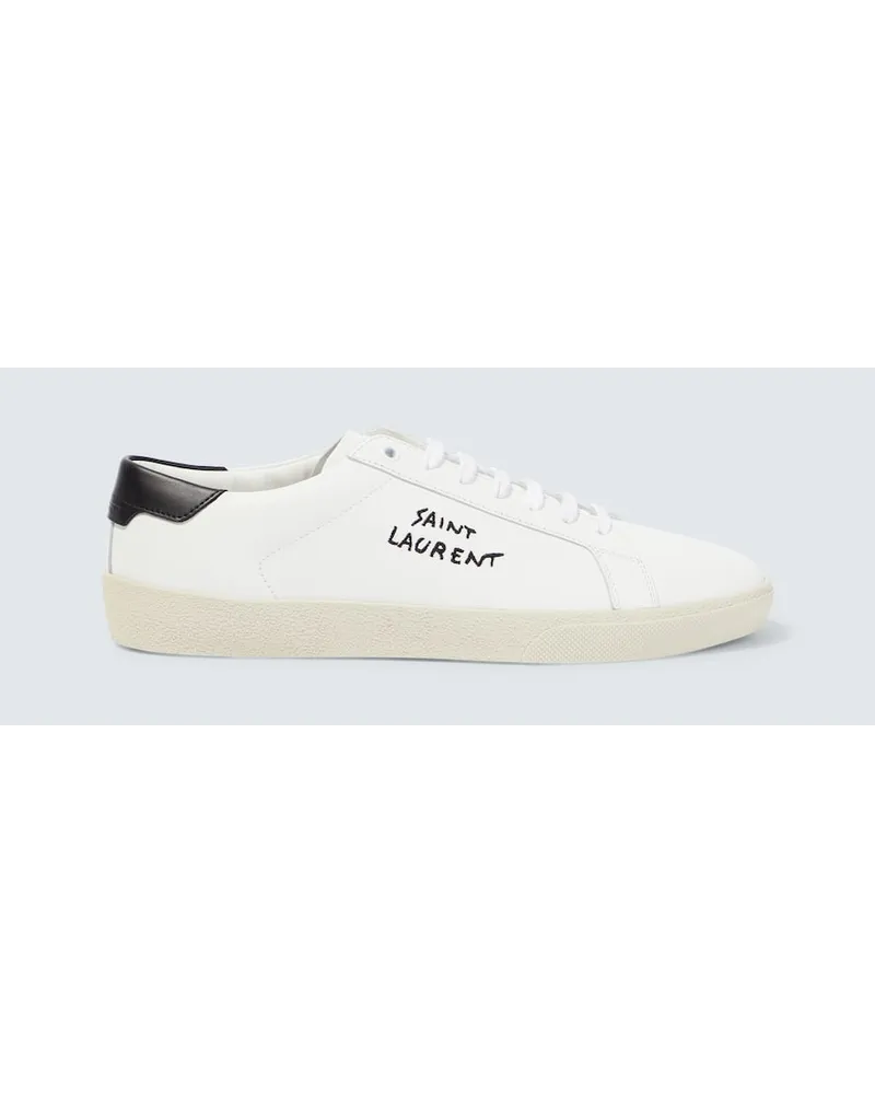 Saint Laurent Sneakers aus Leder Weiss
