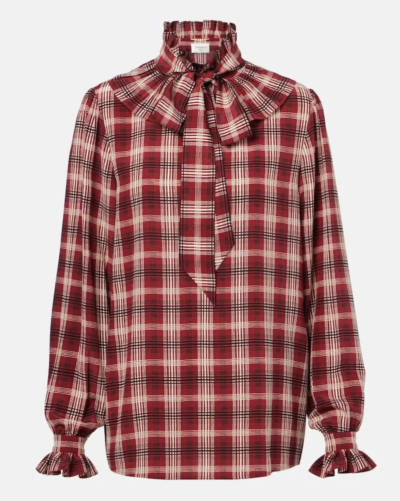 Saint Laurent Bluse aus Seide Rot