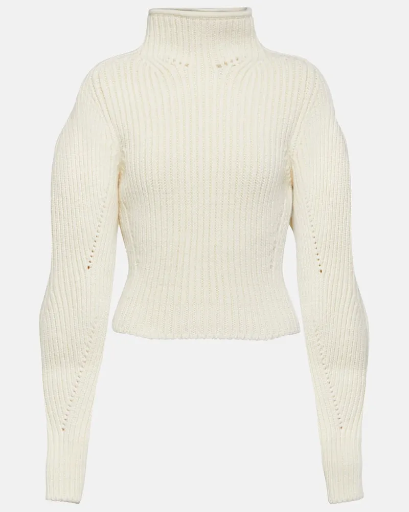 Alaïa Alaïa Pullover aus Wolle und Kaschmir Weiß