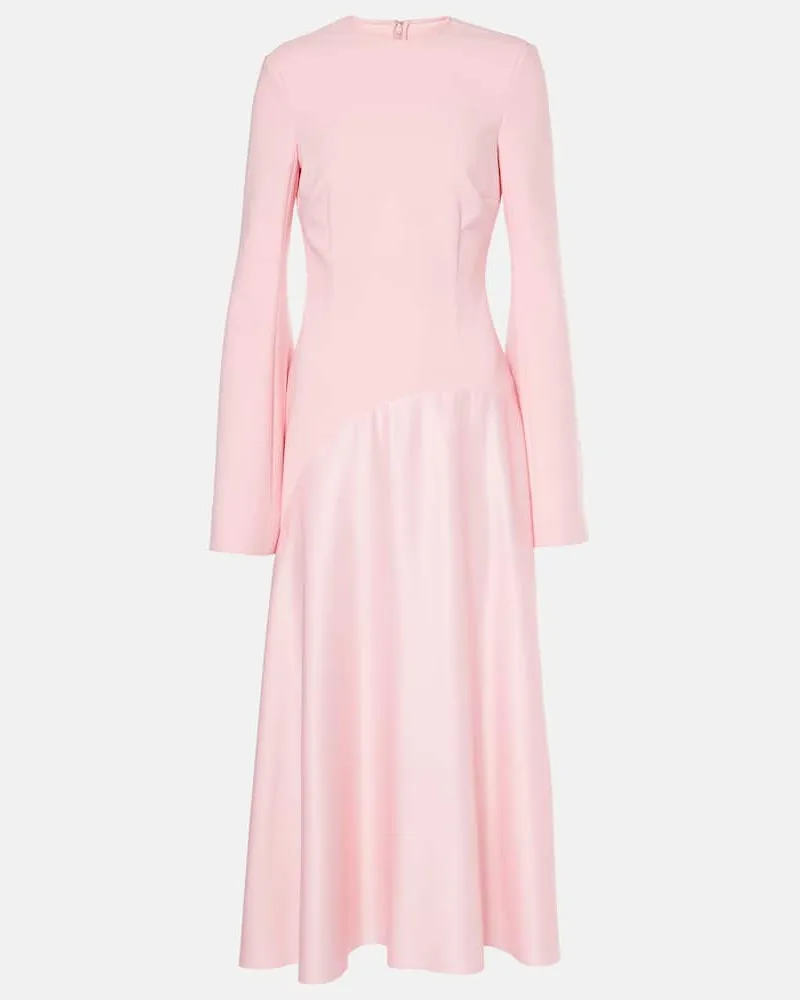 Solace London Midikleid Gaia aus Crêpe und Satin Pink