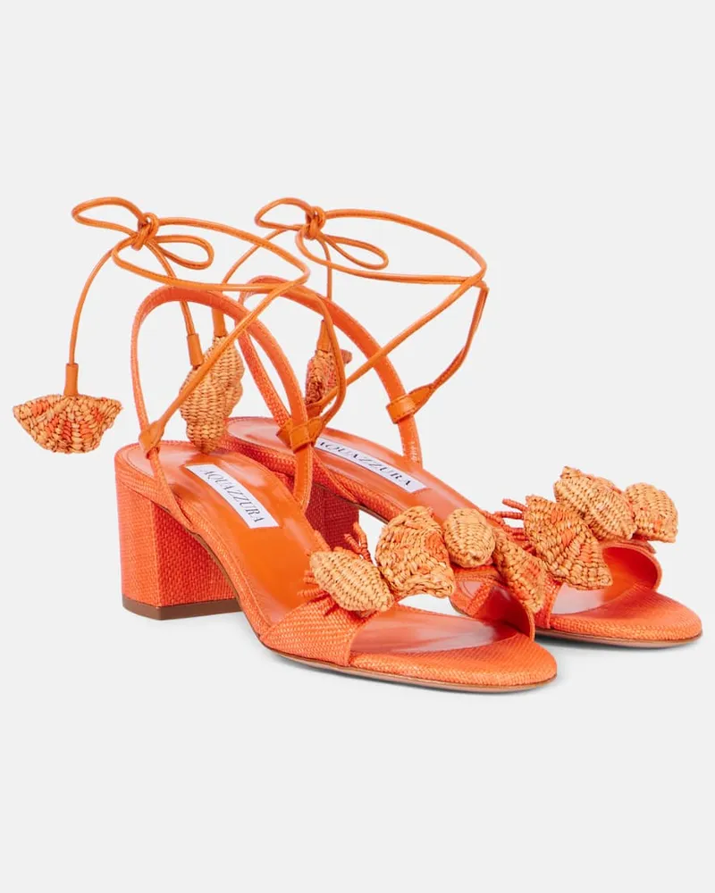 Aquazzura Sandalen Marea 50 mit Leder Orange