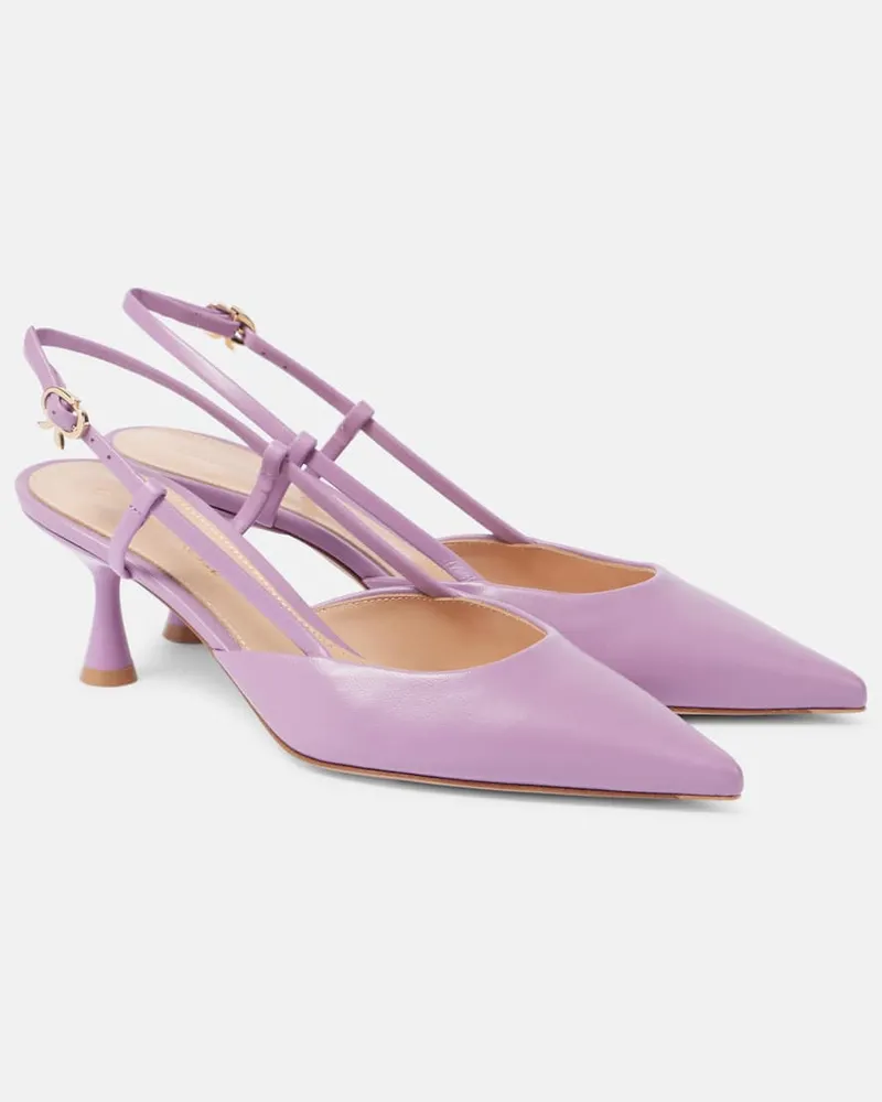 Gianvito Rossi Slingback-Pumps Ascent 55 aus Leder Lila