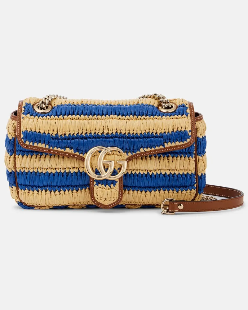 Gucci Schultertasche GG Marmont Medium Blau