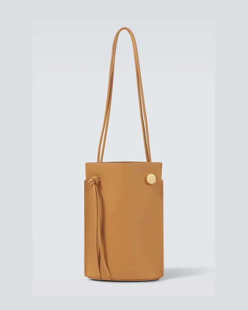 Loewe Crossbody Bag Pebble Dice aus Leder Braun