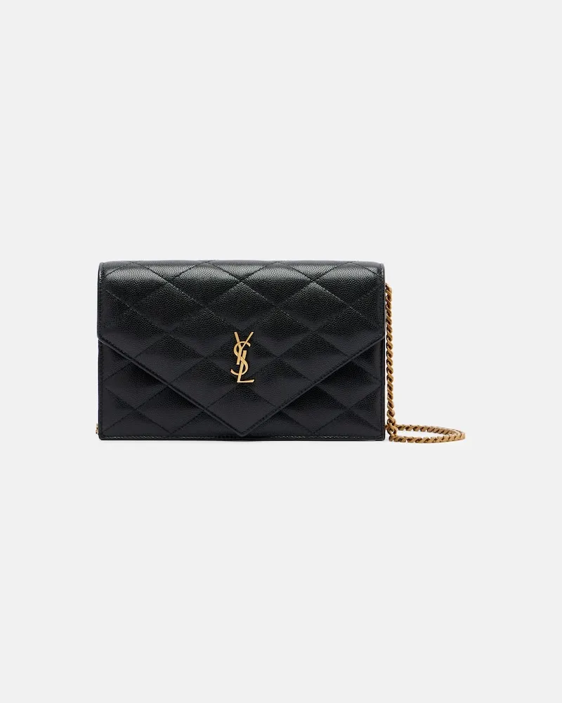 Saint Laurent Crossbody Bag Paris aus Leder Schwarz