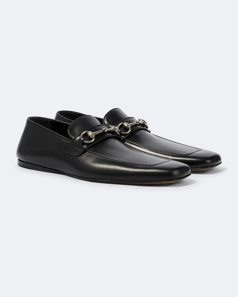 Gucci Loafers Ragazzo Horsebit aus Leder Schwarz