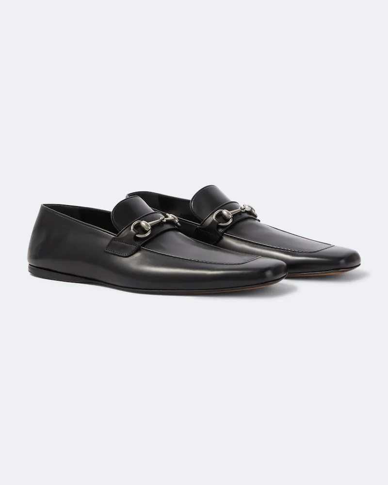 Gucci Loafers Ragazzo Horsebit aus Leder Schwarz