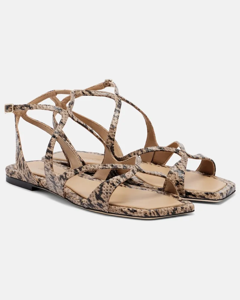 Jimmy Choo Sandalen Ayla aus Leder Beige