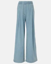 Dries van Noten High-Rise Wide-Leg Jeans Blau