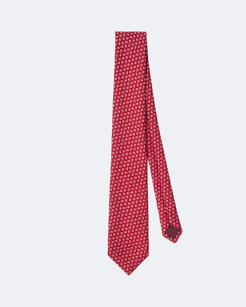 Charvet Krawatte aus Seiden-Jacquard Rot