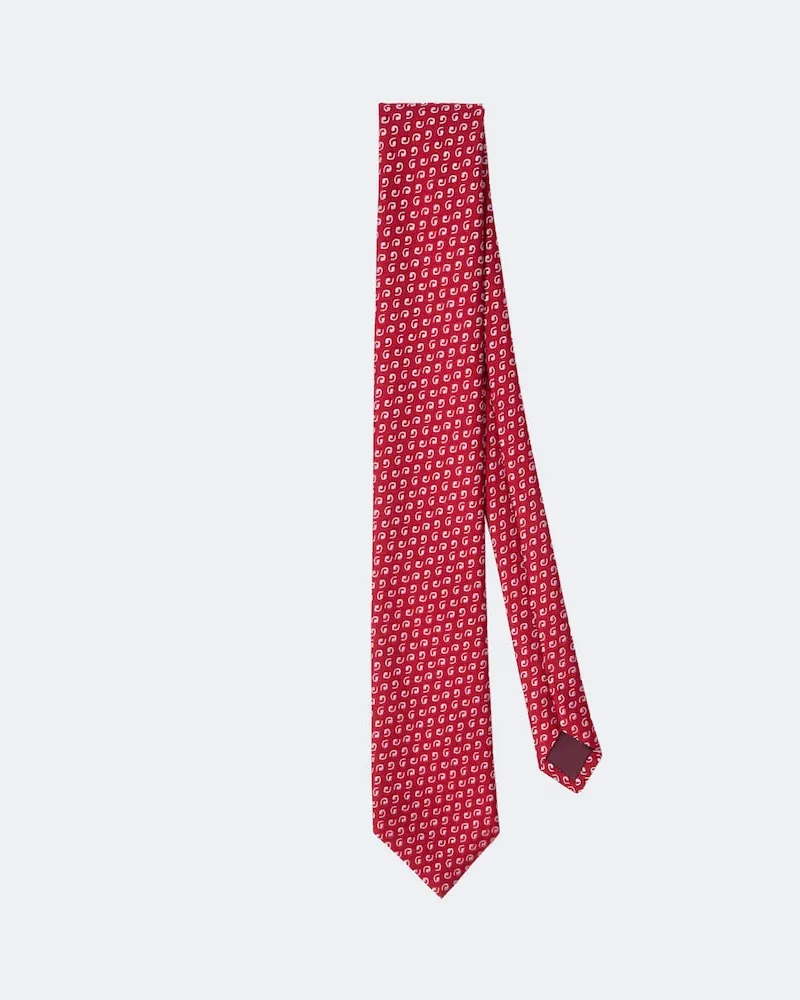 Charvet Krawatte aus Seiden-Jacquard Rot