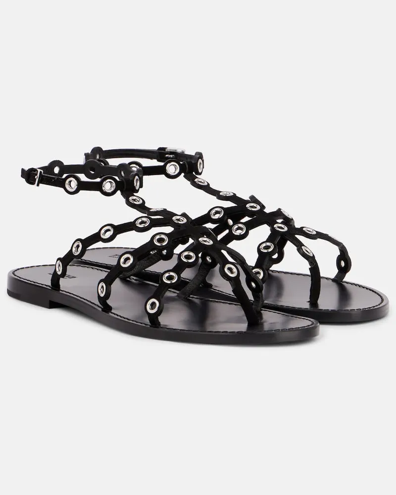 Emilio Pucci Sandalen Emilio aus Veloursleder Schwarz