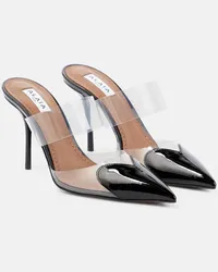 Alaïa Alaia Mules Cour mit Lackleder Schwarz