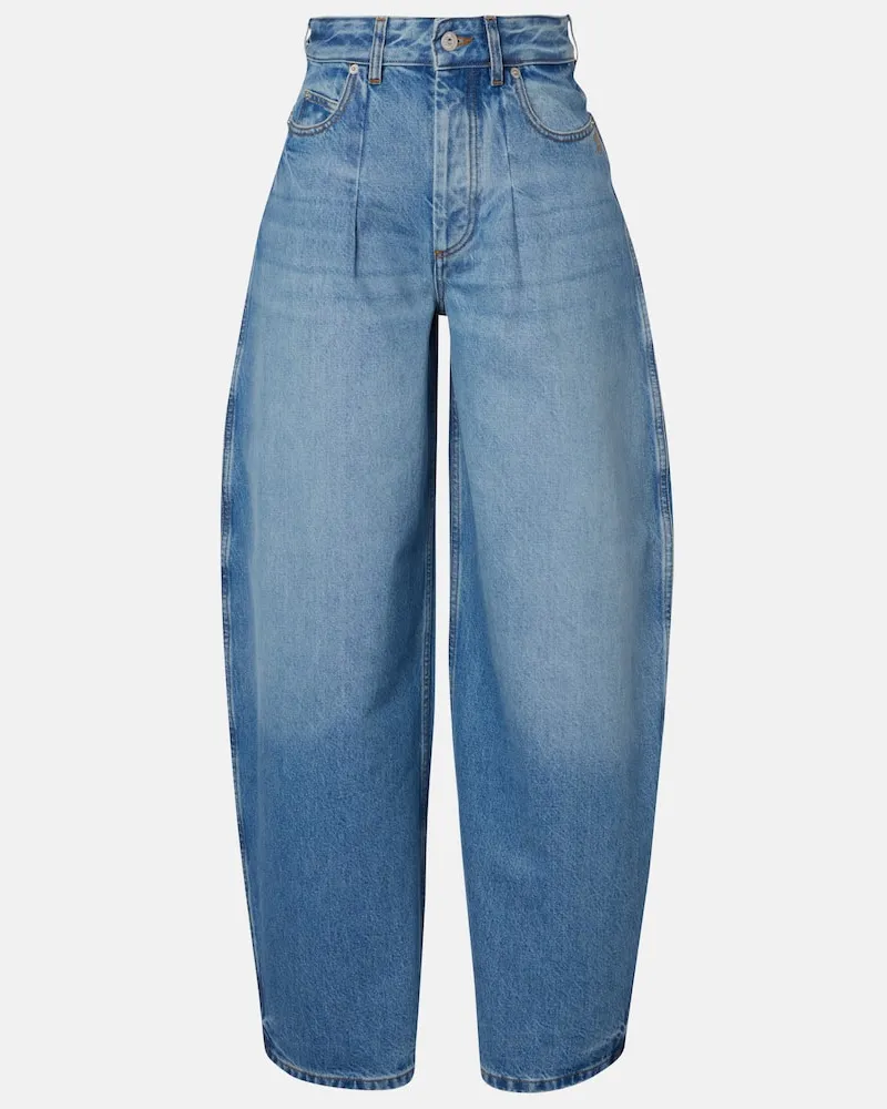 Jacquemus Barrel Jeans Ovalo De-Nîmes Blau