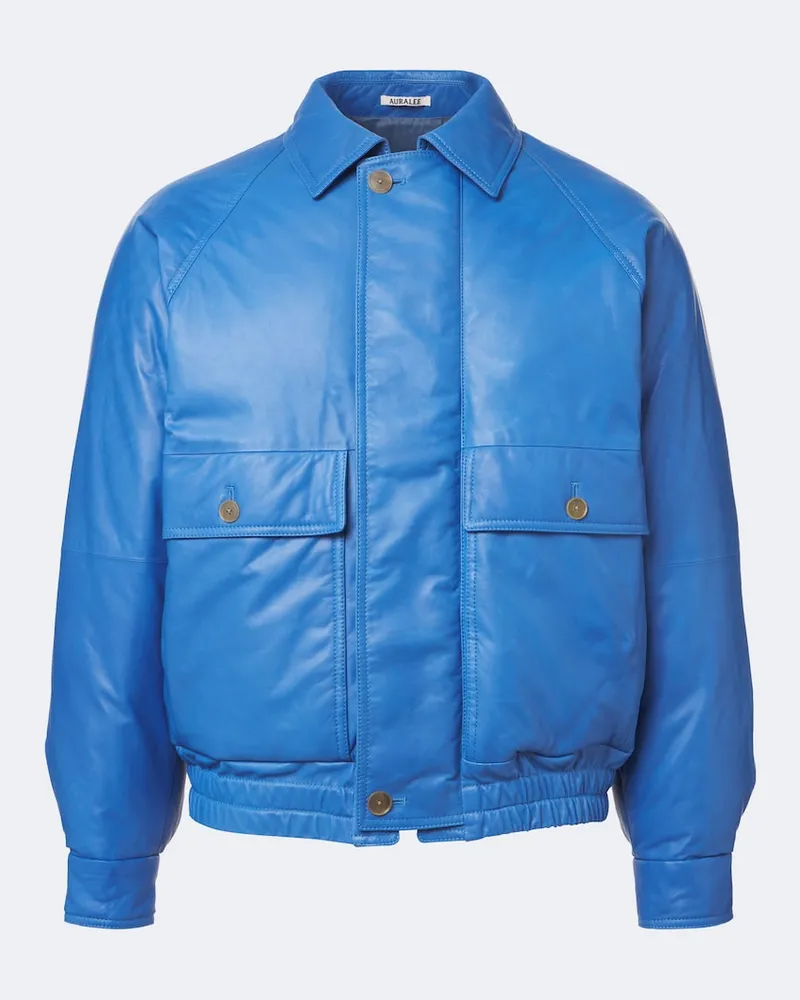 AURALEE Daunenjacke aus Leder Blau