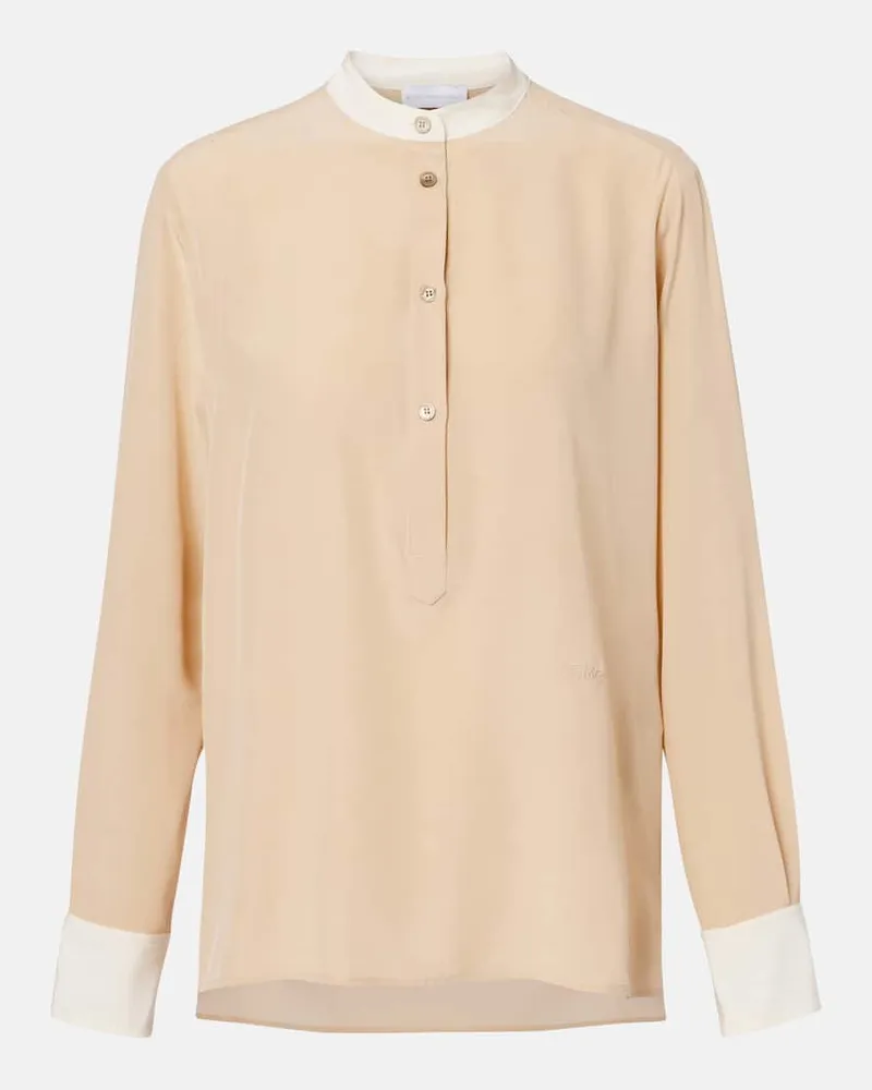 Stella McCartney Tunika aus Seide Beige