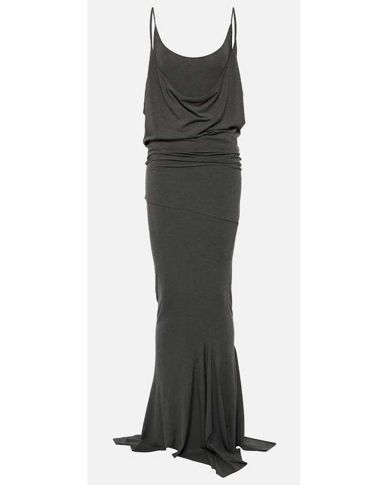 ATTICO Maxikleid aus Jersey Grau