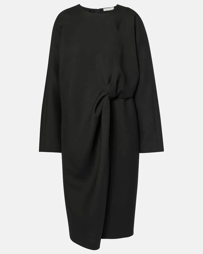 The Row Midikleid Anthime aus Schurwolle Schwarz