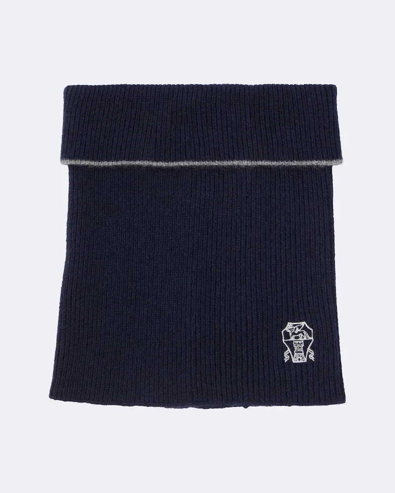 Brunello Cucinelli Schal aus Kaschmir Blau
