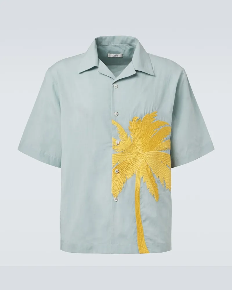 COMMAS Besticktes Hemd Blau