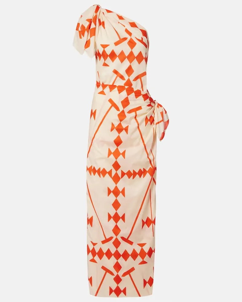 Johanna Ortiz Maxikleid aus Baumwollpopeline Weiß