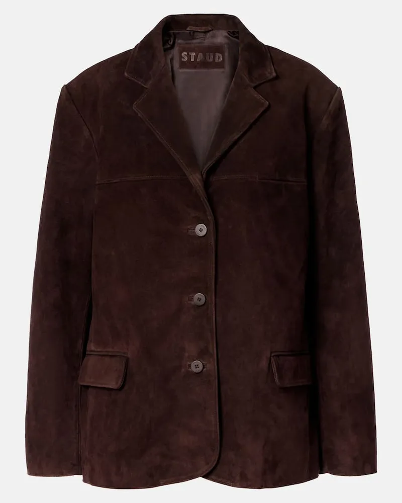 STAUD Jacke Corrine aus Veloursleder Braun